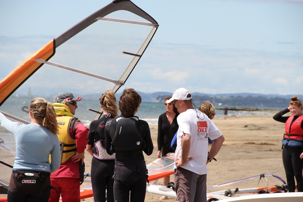 Recognise top Olympic wind surfing coach, Grant Beck? Giving advice at his local club Wakatere Boating Club - Opening Day 2011 © Richard Gladwell www.photosport.co.nz